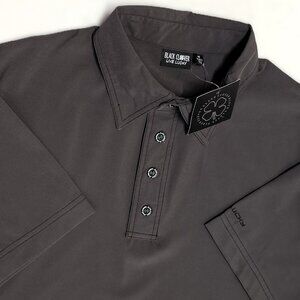 Black Clover Polo Shirt NWT Men's Medium Charcoal Gray Performance Golf BC Jack